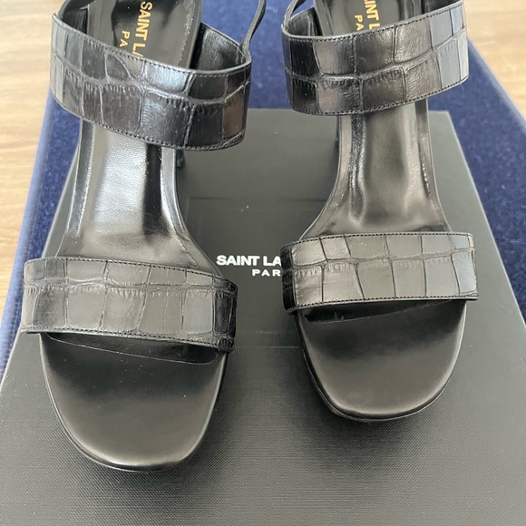 Saint Laurent Black Women's Sandals - Picture 1 of 3